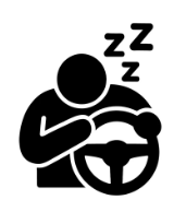 Drowsiness and fatigue detection icon